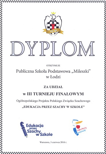 Dyplom szachy